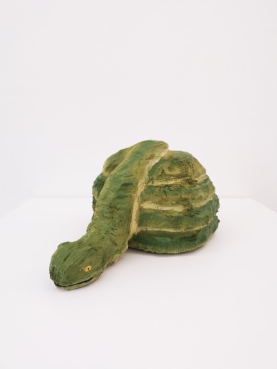 Nicolas Jullien - COUVADE ; Limewood and Acrylic - 12 x 18 x 32 cm - 2024