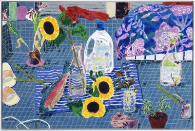 Gwendal Le Bec - LA LESSIVE ; Oil pastel on cardboard - Framed 122 x 164 cm - 2026