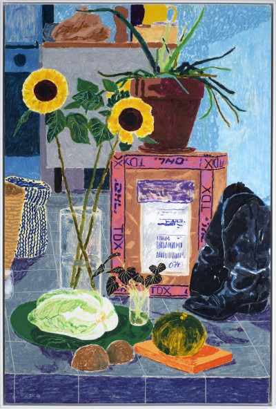 Gwendal Le Bec - LE COLIS ; Oil pastel on cardboard - Framed 122 x 82 cm - 2026