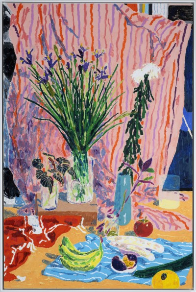 Gwendal Le Bec - LE VERRE FANTÔME ; Oil pastel on cardboard - Framed 122 x 82 cm - 2026