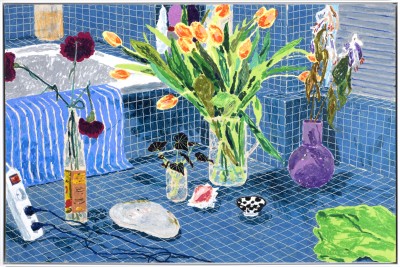 Gwendal Le Bec - LES COQUILLAGES ; Oil pastel on cardboard - Framed 82 x 122 cm - 2026
