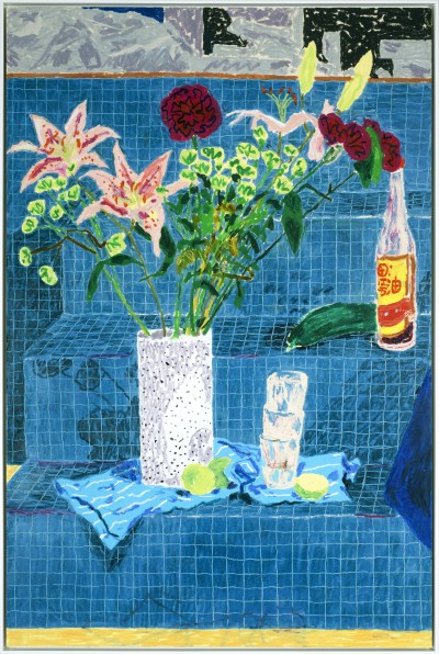 Gwendal Le Bec - L'ESCALIER ; Oil pastel on cardboard - Framed 122 x 82 cm - 2026