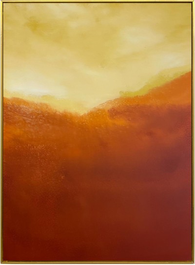 Steve Dehoux - HORIZON INTERIEUR #2 ; Oil on paper - 22.5 x 30.5 Cm - 2025