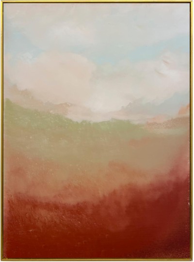 Steve Dehoux - HORIZON INTERIEUR #4 ; Oil on paper - 22.5 x 30.5 Cm - 2025