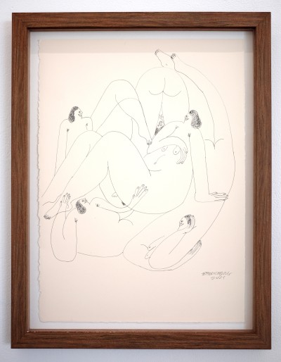 Jeffrey Cheung - DRAWING #8 ; Pen on Paper - 34.5 x 44.5cm (Framed) - 2021