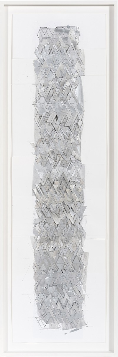 Delta - JAN25 II ; Paper, acrylic, paint and glue - 40 x 120 Cm - 2025