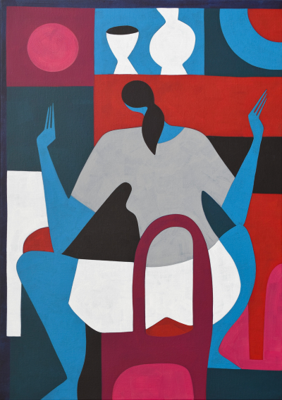 Parra - HOME BOUND ; Acrylic on canvas - 70 x 100 cm - 2024