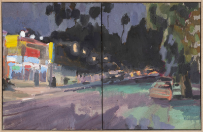 Brian Lotti - NIGHT MART ; Oil on linen - Framed : 47,5 x 73 cm - 2026