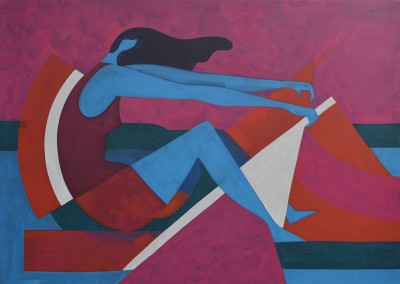 Parra - THE ROWER ; Acrylic on canvas - 140 x 100 cm - 2024