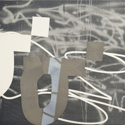 Momo - MOONSAIL ; Canvas acrylic and pencil - 120 x 120 Cm - 2025