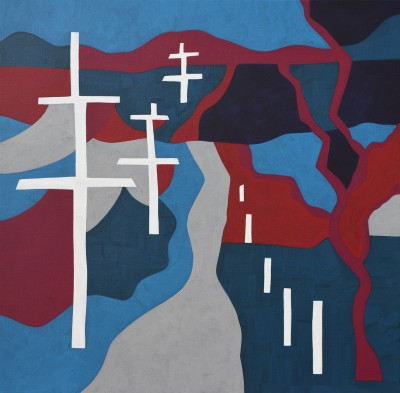 Parra - UNBOUND ; Acrylic on canvas - 85 x 85 cm - 2024