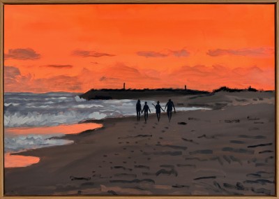 Jean Jullien - WEIMEA DUSK ; Acrylic on canvas - 116 x 81 cm - 2024
