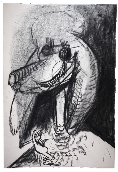 Rhys Lee - UNTITLED 12 ; Pastel & charcoal on paper - 68 x 50 cm - 2018