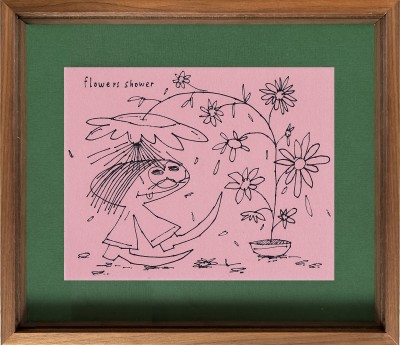 Antoine Detaille - RAINY SHOWER ; Ink on paper - 27.5 x 23,5 cm - 2025
