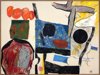 Sune Christiansen - SOONER OR LATER ; Mixed media on cotton -  120 x 160 cm - 2025