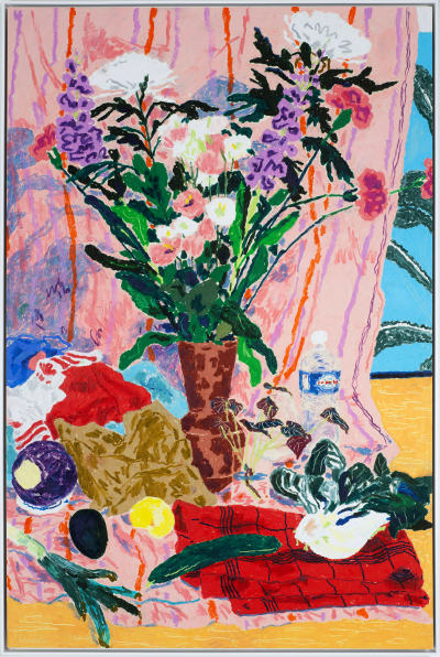 Gwendal Le Bec - LA BOUTEILLE D'EAU ; Oil pastel on cardboard - Framed 122 x 82 cm - 2026