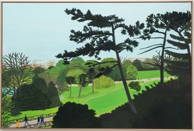 Jean Jullien - LES BUTTES CHAUMONT ; Acrylic on Canvas - 195 x 130 cm - 2020