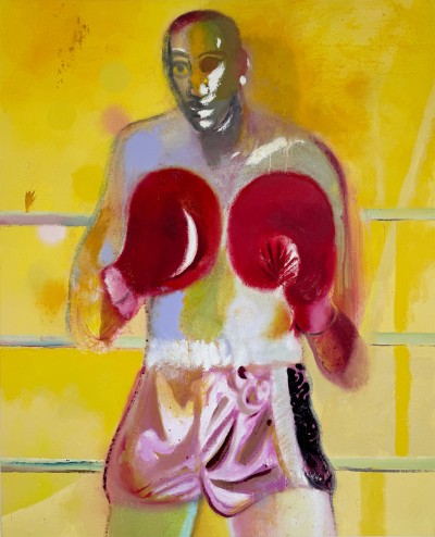 Rhys Lee - FIGHT NIGHT #1 ; Oil on canvas - 159 x 195 Cm - 2025
