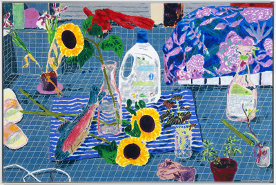 Gwendal Le Bec - LA LESSIVE ; Oil pastel on cardboard - Framed 122 x 164 cm - 2026