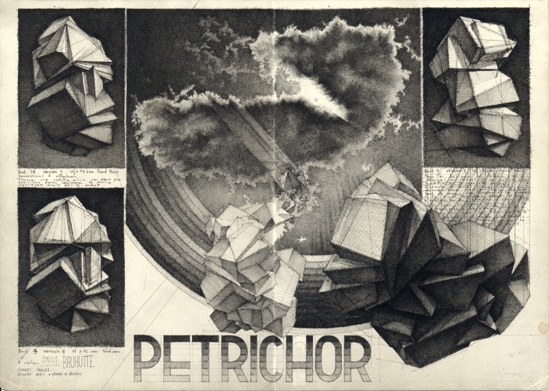 Pierre Coubeau - SKETCHBOOK 4-4 ; Pigment ink & Watercolor on paper - 38 x 50 cm - 2023