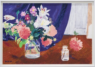Gwendal Lebec - UNTITLED (Lys dalias) - Oil pastel - 116 x 81 Cm - 2020