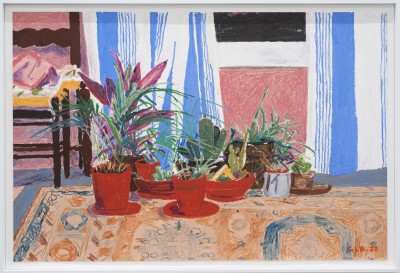 Gwendal Lebec - UNTITLED (Chambre fille) - Oil pastel - 111 x 76 Cm - 2020