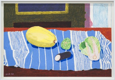 Gwendal Lebec - UNTITLED (Courge) ; Oil pastel - 116 x 81 Cm - 2020