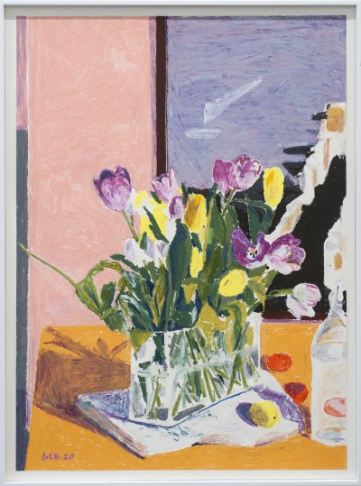 Gwendal Lebec - UNTITLED (Tulipe Brooklyn) ; Oil pastel - 84 x 113 Cm - 2020