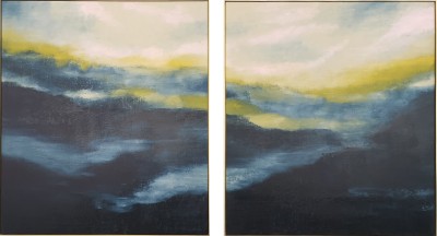 Steve Dehou Melodrama 2026 Oil On Canvas Dyptic 105 5 X 187 Cm 