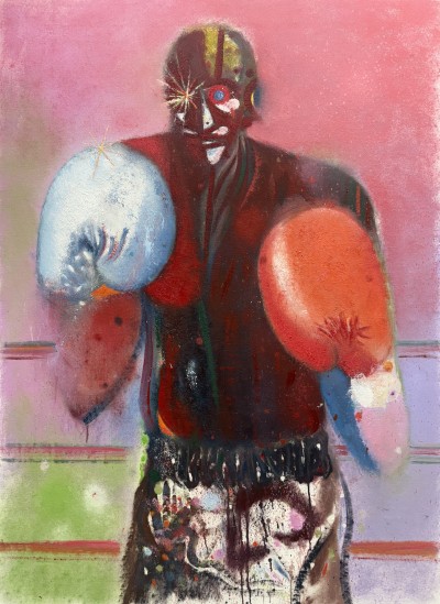 Rhys Lee - BOXER 2 ; Oil on canvas - 127 x 90 cm - 2024