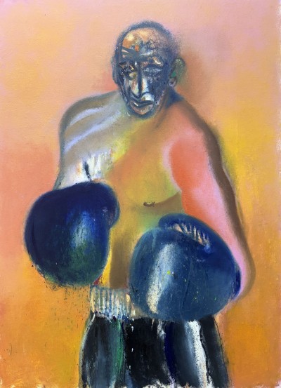 Rhys Lee - BOXER 3 ; Oil on canvas - 127 x 90 cm - 2024