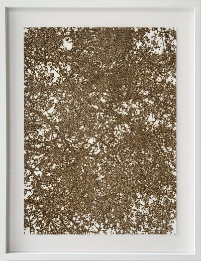 Olivier Kosta-Théfaine 'PAYSAGE DE BANLIEUE (F)' ; Burned paper - 40 x 50 cm - 2025