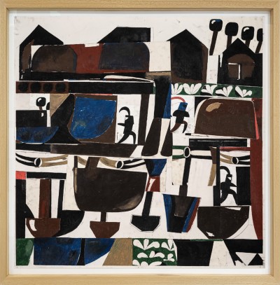 Ekta - THE POTATO LAND II ; Oil pastel on paper - 114 x 144 Cm - 2025