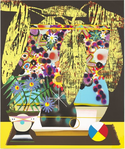 Paul Wackers - SURFACE TENSION ; Acrylic & Spray on canvas - 122 x 101,5 cm - 2023