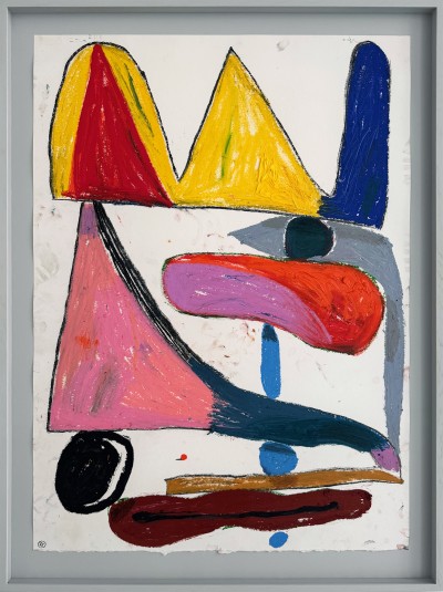 Sune Christiansen - PLAYGROUND 3 ; Mixed media on paper - 100 x 70 cm - 2025