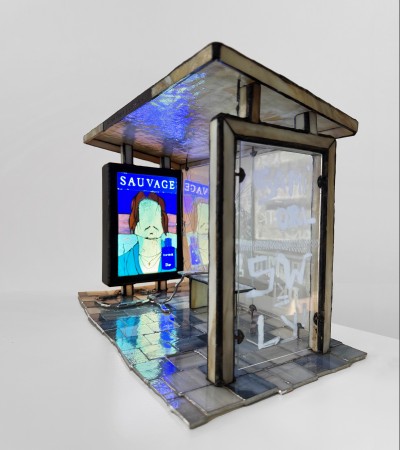 Philémon Siesling - LA FONTAINE D'AMOUR - Glass, copper tin and lead - 40 x 18 x 22 cm  - 2025