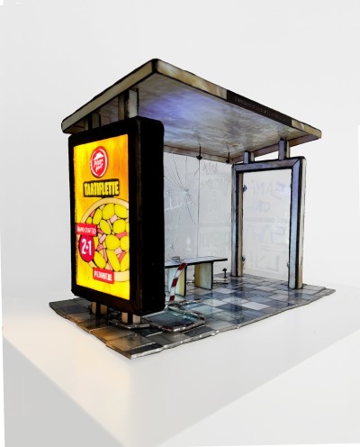 Philémon Siesling - LA FONTAINE D'AMOUR - Glass, copper tin and lead - 40 x 18 x 22 cm  - 2025