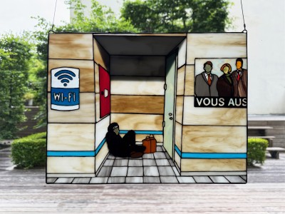 Philémon Siesling - VOUS AUSSI - Glass, copper tin and lead - 30 x 40 cm  - 2024