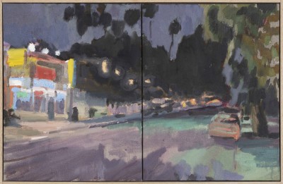 Brian Lotti - NIGHT MART ; Oil on linen - Framed : 47,5 x 73 cm - 2026