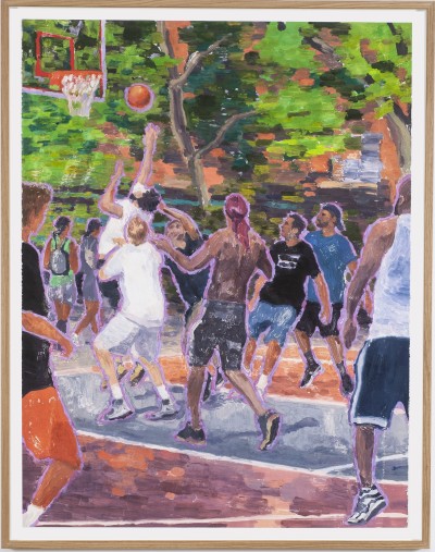 Brian Lotti - TOMKIN’S PICKUP ; Oil on Stonehedge paper - 108 x 137 cm - 2023