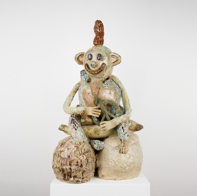 Eric Colonel & Thomas Spit - PEANUTS AND LOVE ; 2026 - Glazed stoneware - H71 x W43 x D52 cm