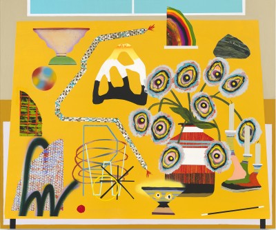 Paul Wackers - STRATEGIES TOWARDS A BETTER DAY ; Acrylic & Spray on canvas - 101,5 x 122 cm - 2023