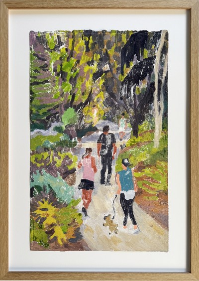 Brian Lotti - MORNING TRAIL ; Oil on Strathmore paper - 43 x 61 Cm - 2025