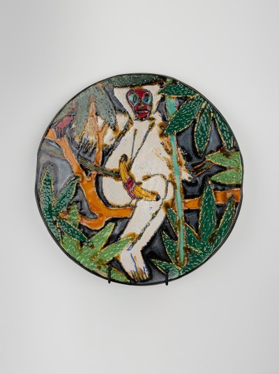 Eric Colonel & Thomas Spit - MAMY ; 2026 - Glazed Earthenware - H41 x W41 x D5 cm © Marie Valentine Gillard