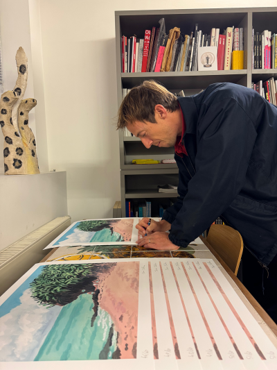 Jean Jullien - LOU'S FALL ; Jean signing