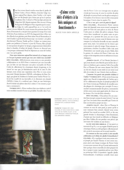 SABATO - Avril 2026 ; About 'Jardin Extraordinaire' from Eric Colonel & Thomas Spit