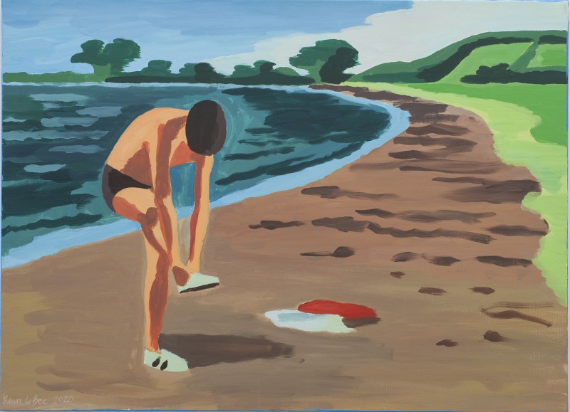 Yann Le Bec - BAIGNEUR ; Acrylic on Canvas - 73 x 100 cm - 2020