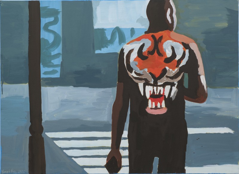 Yann Le Bec - LE TIGRE ; Acrylic on Canvas - 73 x 100 cm - 2020
