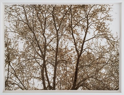 Olivier Kosta-Théfaine 'PAYSAGE DE BANLIEUE C' ; Burned paper - 65 x 85 cm - 2025