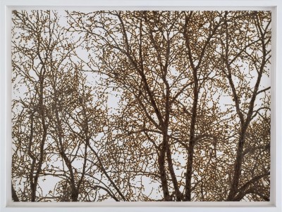 Olivier Kosta-Théfaine 'PAYSAGE DE BANLIEUE D' ; Burned paper - 65 x 85 cm - 2025